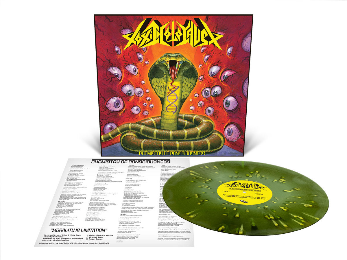 Toxic Holocaust - Chemistry of Consciousness (Swamp Green and Olive Green Merge with Splatter)