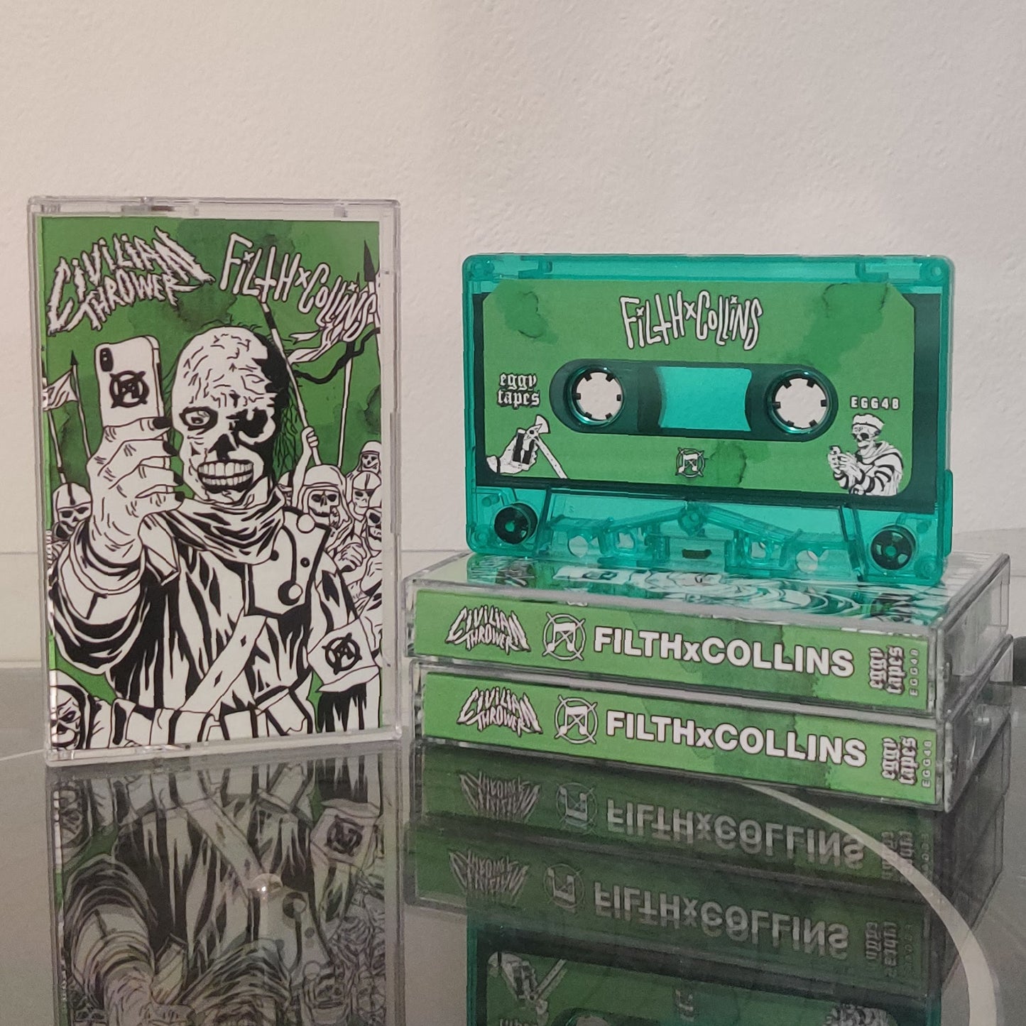 Civilian Thrower/FILTHxCOLLINS - Split Tape (Green version)