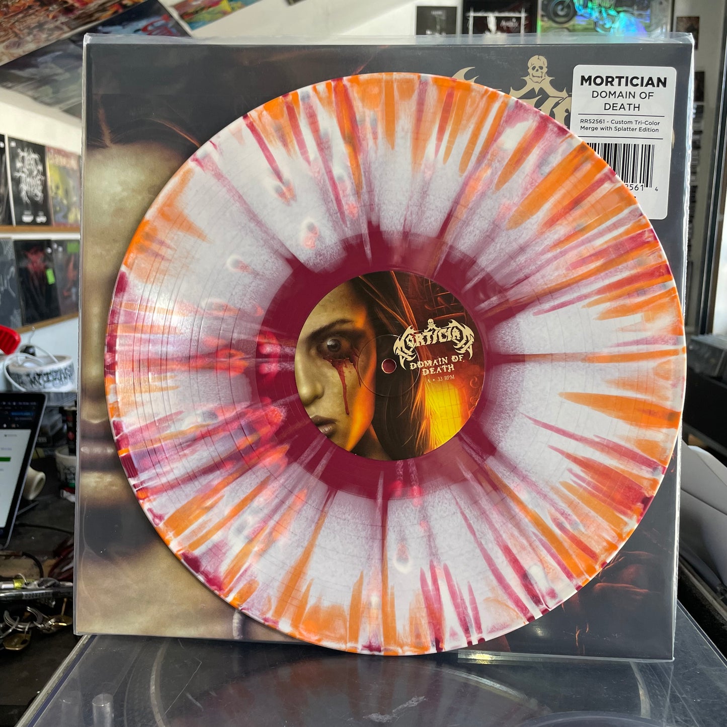Mortician - Domain of Death - UK EXCLUSIVE Tri Color Merge with Splatter *LTD to 500*