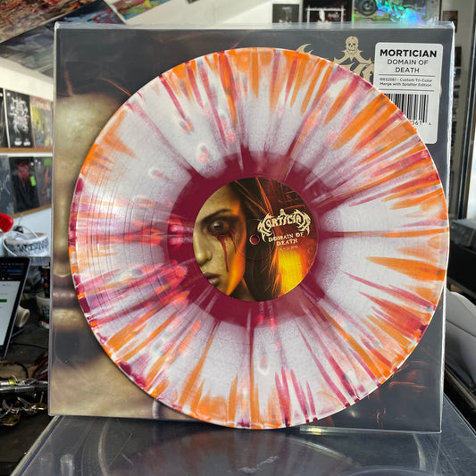 Mortician - Domain of Death  - UK EXCLUSIVE Tri Color Merge with Splatter *LTD to 500*