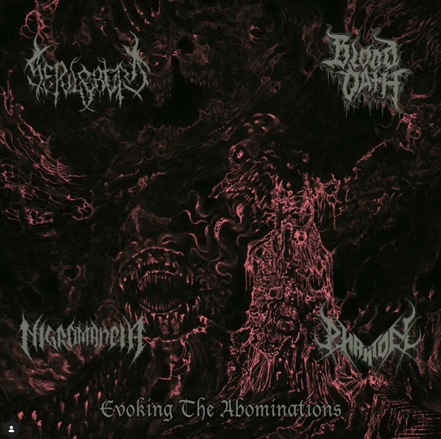SEPULCRUM / BLOOD OATH / NIGROMANCIA / PHANTOM - EVOKING THE ABOMINATIONS LP