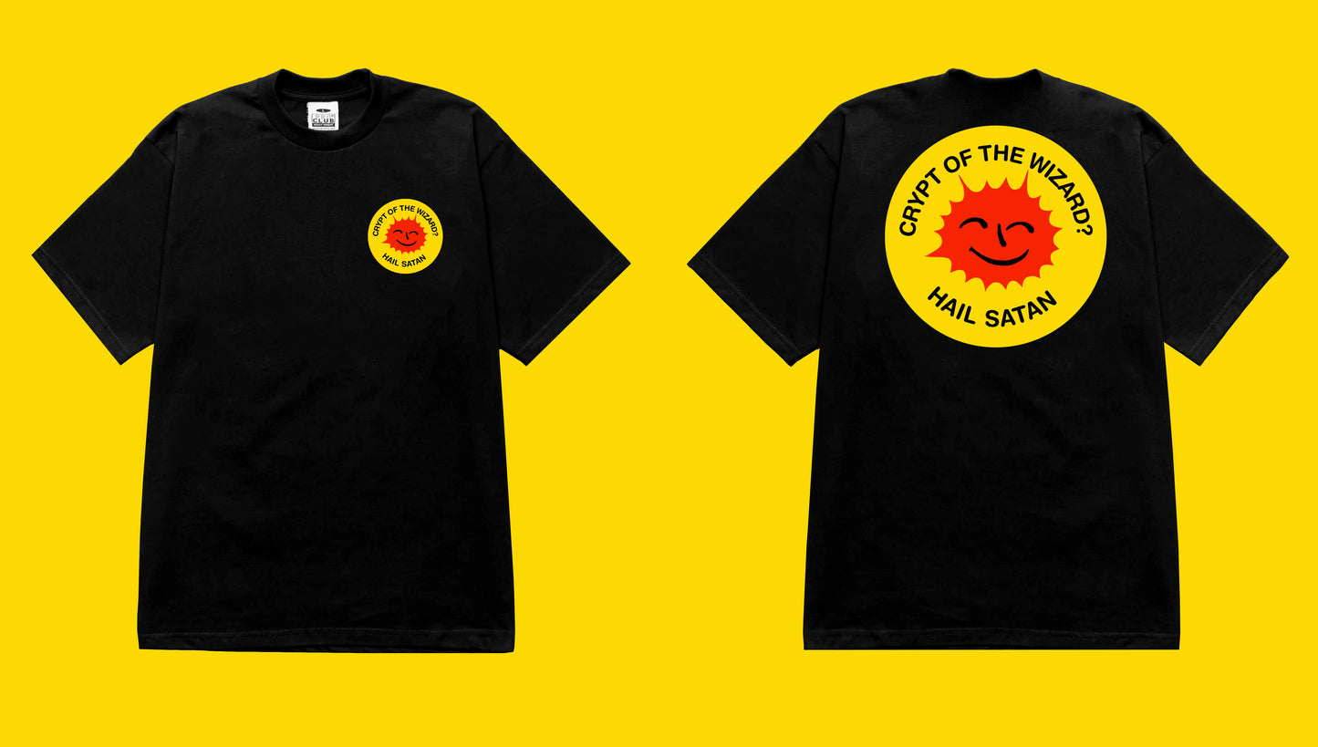 Crypt of the Wizard? Hail Satan - Black shirt
