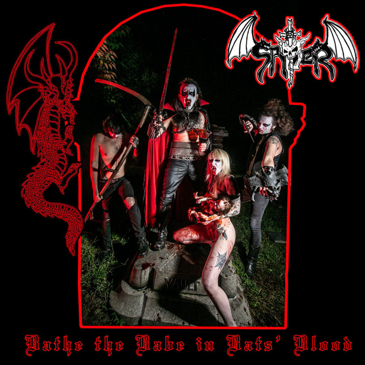 Spiter - Bathe The Babe In Bats' Blood (12" Gatefold LP on Red Vinyl w/ Poster)