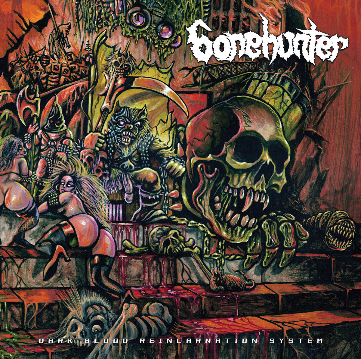 Bonehunter - Dark Blood Reincarnation System (12" Gatefold LP Halloween Orange/Kelley Green Galaxy Vinyl w/ Poster)