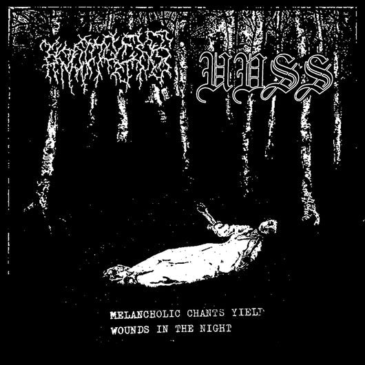 Moraš/ Uvss - Melancholic Chants Yield Wounds In The Night 7''