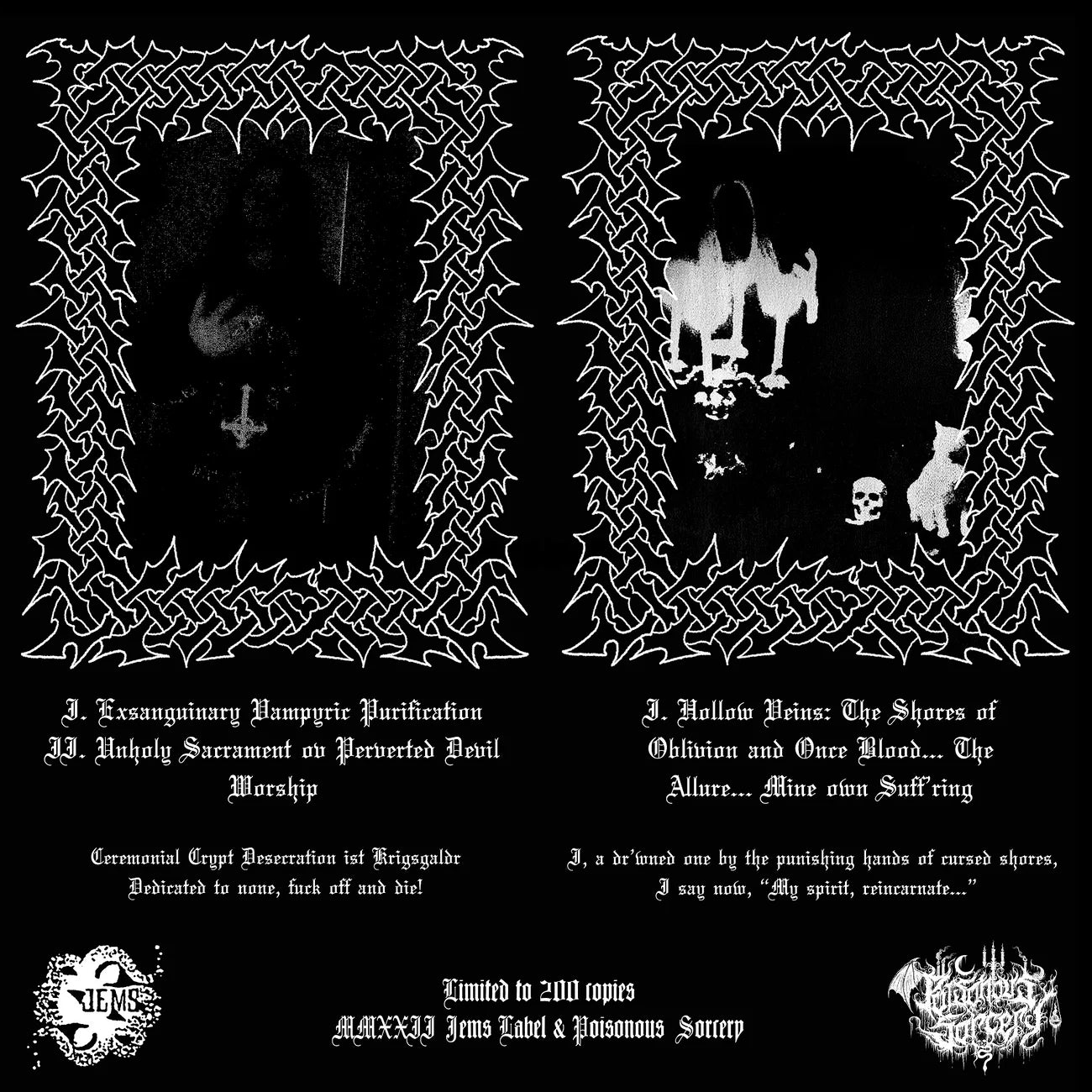 CEREMONIAL CRYPT DESECRATION / VAMPIRSKA LP [SORCERY-045]