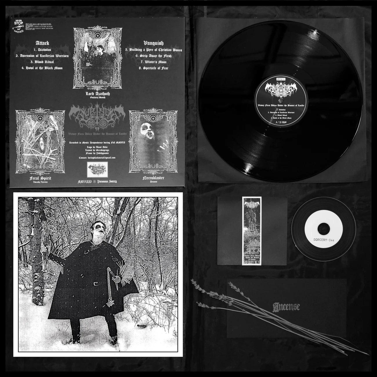 LURING "Victory Fires Ablaze Under the Banner of Lucifer" LP [SORCERY-044]