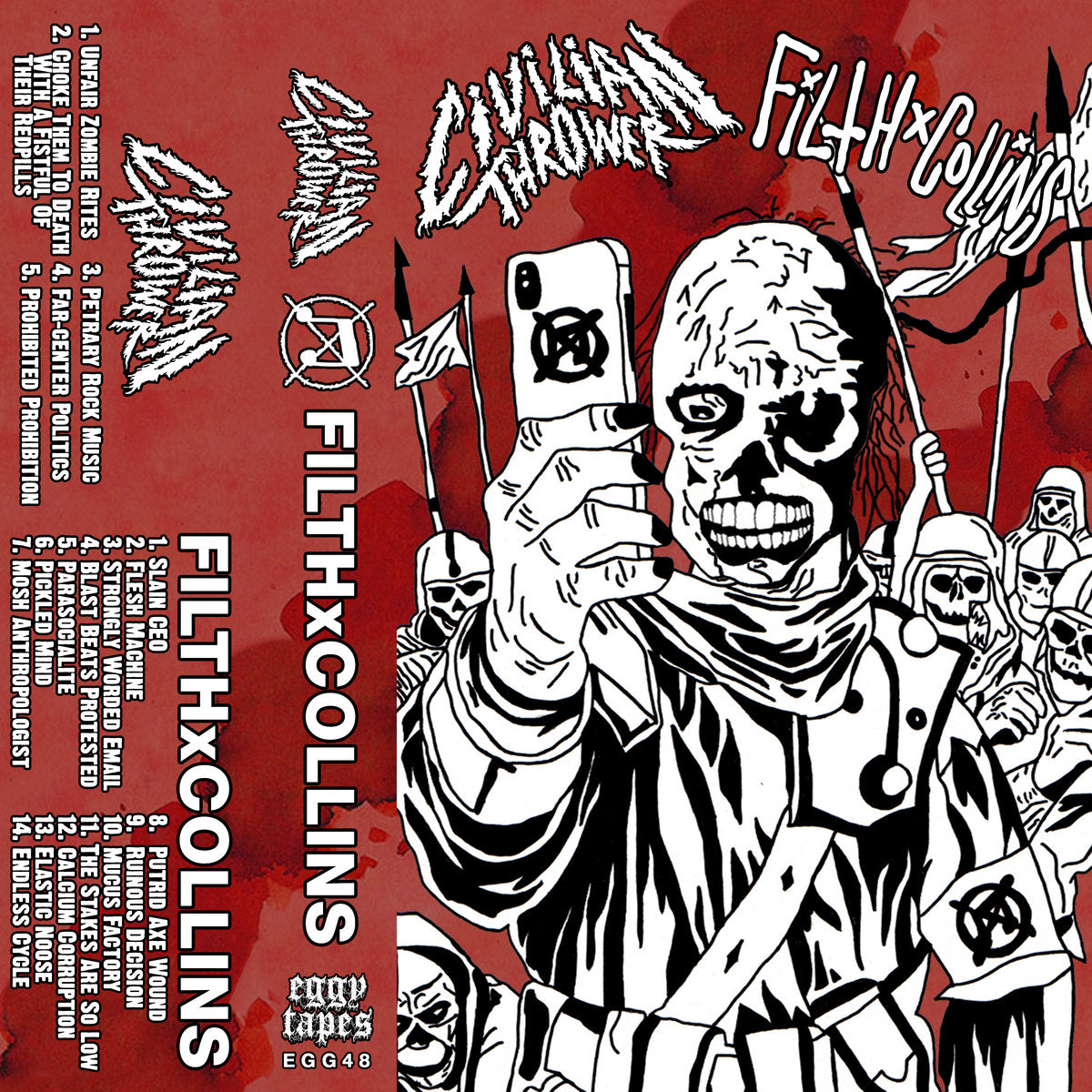 Civilian Thrower/FILTHxCOLLINS - Split Tape (Green version)