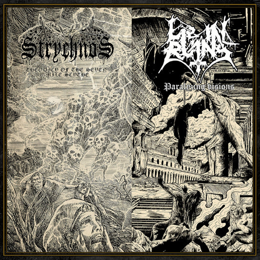 Lie In Ruins / Strychnos  - Paralyzing Visions/Theodicy of the Seven Mile Scythe