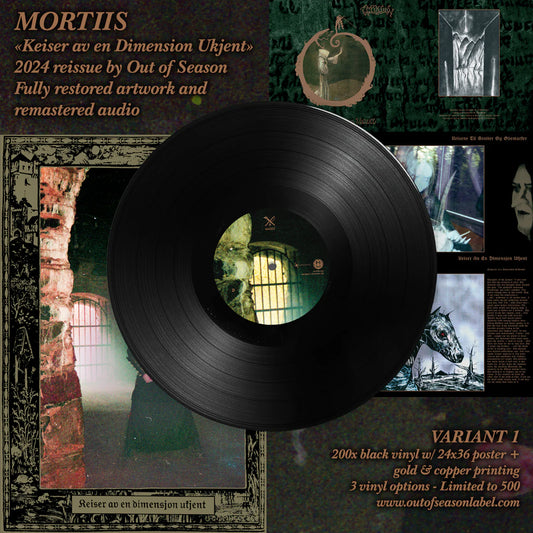 MORTIIS "Keiser Av En Dimension Ukjent" vinyl LP (w/ massive 24x36" poster, gold/copper printing)