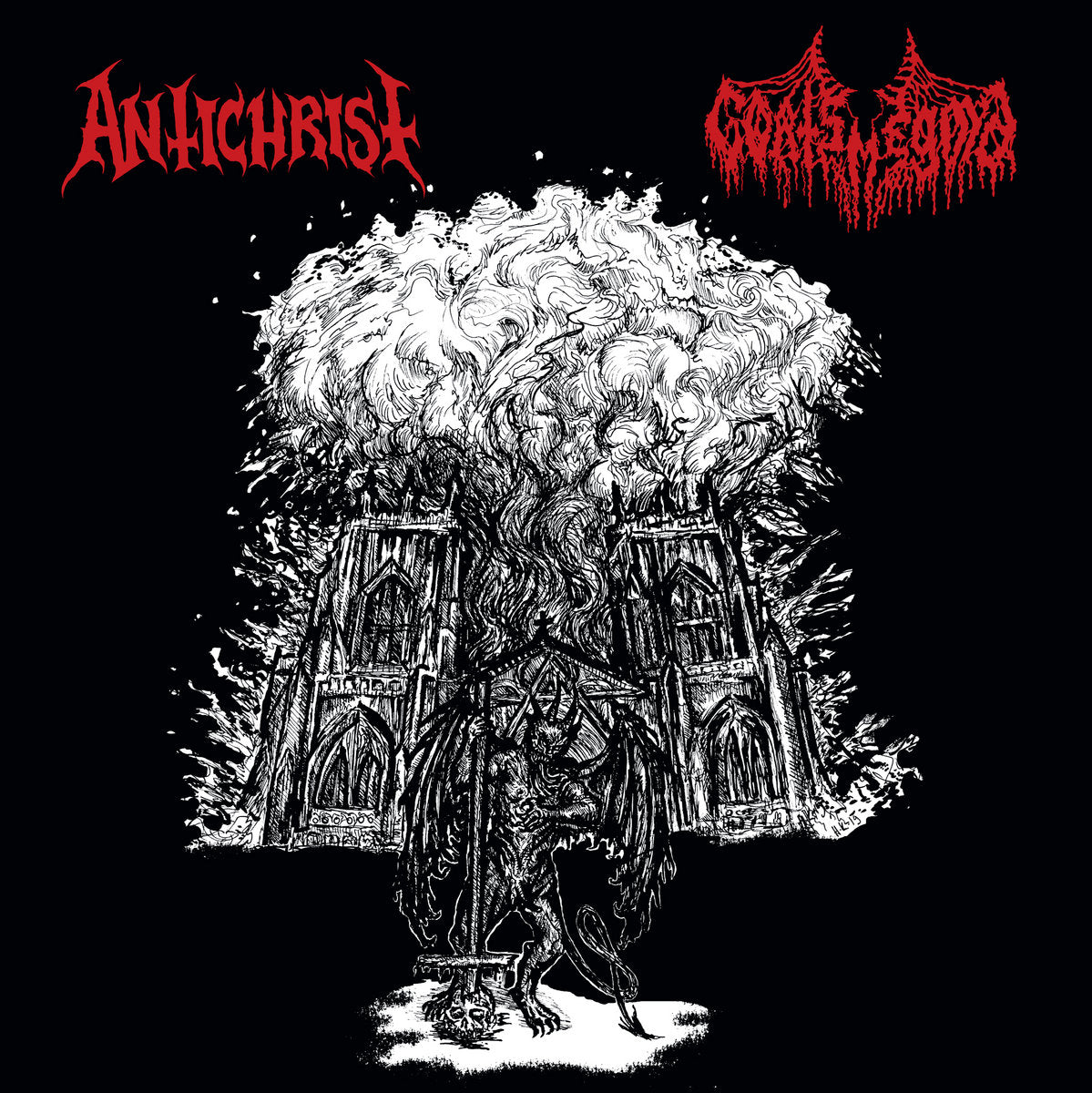 Antichrist / Goatsmegma Split LP