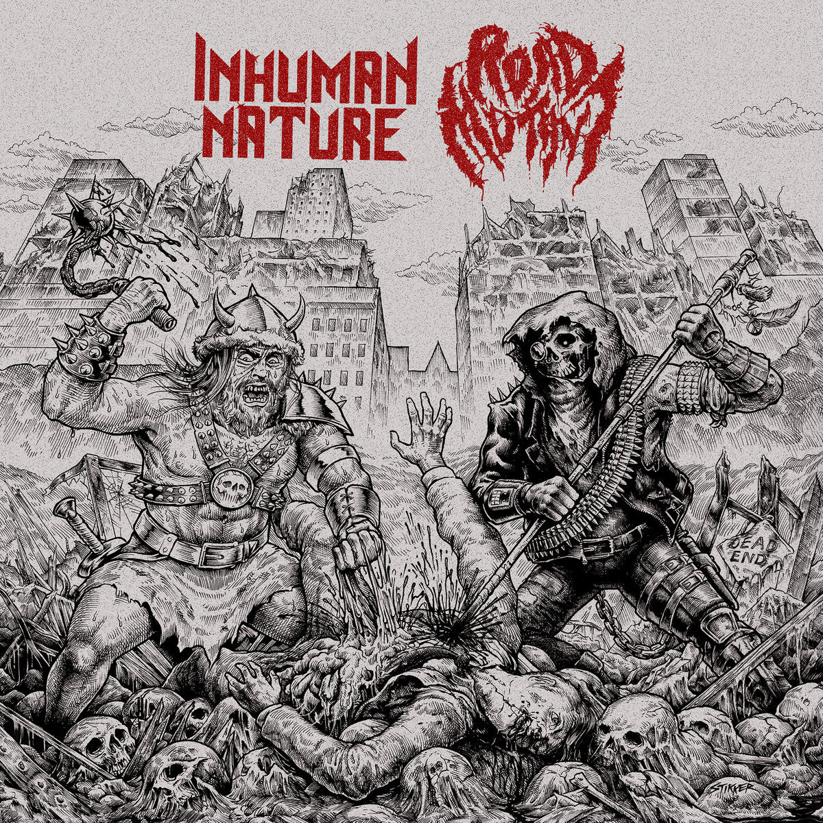 Inhuman Nature / Road Mutant 7" split - Black Vinyl